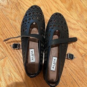 ALAIA Vienne Cutout Mary Jane Ballerina Flats
